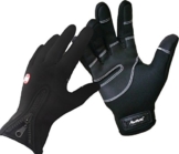 ADS Herren Fahrradhandschuhe, für den Winter, Touchscreen-kompatibel Medium schwarz - schwarz -