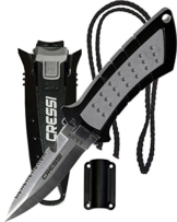 Cressi Tauchermesser Lima, schwarz/grau, 160 mm, RC558000 -