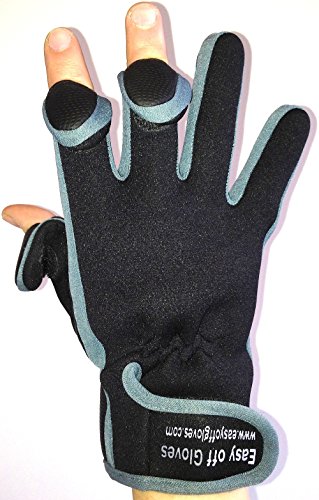 Neopren-Spezialist (Fold-Back Finger Tips) Handschuhe von Easy Off Handschuhe - Ideal für Schießen, Angeln, Gewichtheben, Gartenarbeit, Fotografie und General Work Wear. (Medium EU 9) -